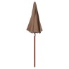 Parasol de jardin avec mât en acier 180 cm taupe 619032619032