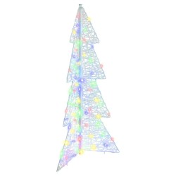 Sapin de Noël avec 100 LED Multicolore 120 cm Acrylique 619036619036