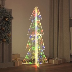 Sapin de Noël avec 100 LED Multicolore 120 cm Acrylique 619036619036