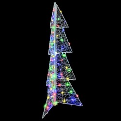 Sapin de Noël avec 100 LED Multicolore 120 cm Acrylique 619036619036