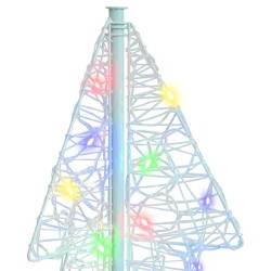 Sapin de Noël avec 100 LED Multicolore 120 cm Acrylique 619036619036