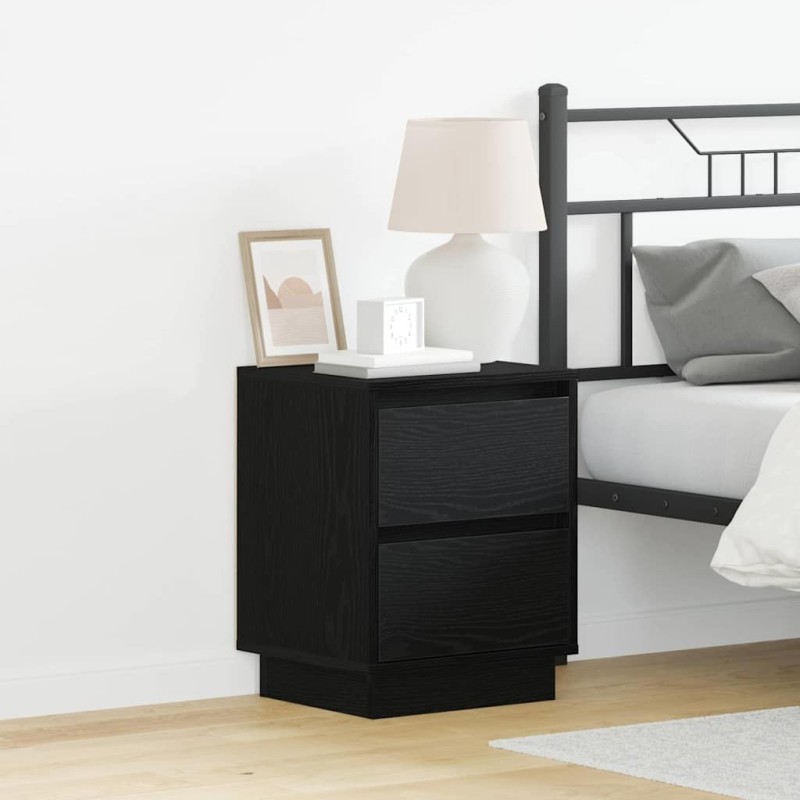 Cabinet de chevet 2 pcs Chêne noir 39 x 34,5 x 50 cm 619037619037