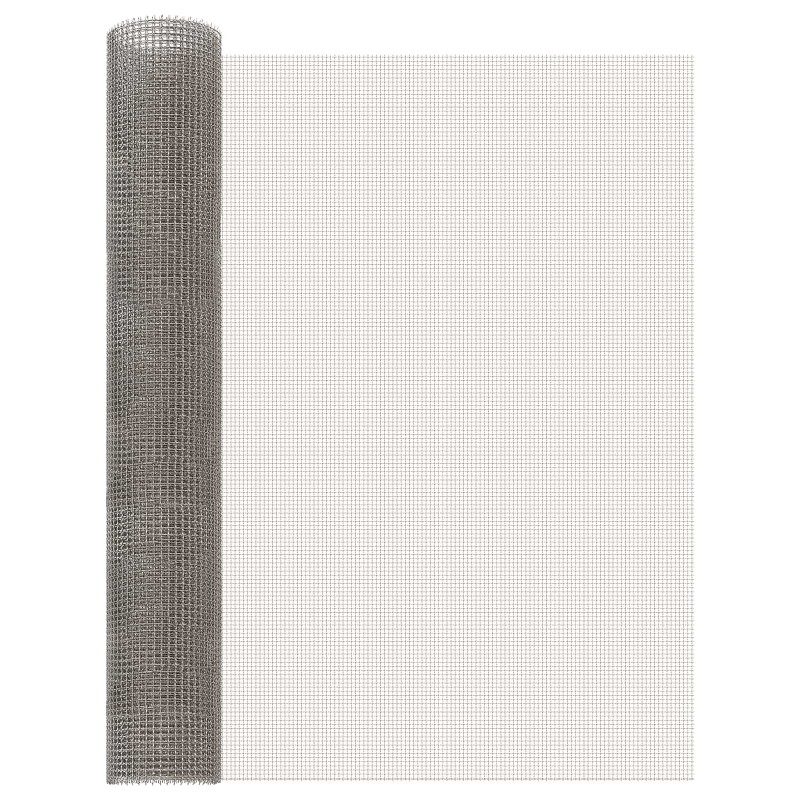 Écran en maille 80 x 500 cm 3 Mesh Acier Inoxydable 201 Argenté 619053619053