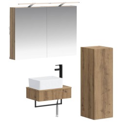 Ensemble d'armoire de salle de bain 4 pc Chêne artisanal 619054619054