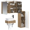 Ensemble d'armoire de salle de bain 4 pc Chêne artisanal 619054619054
