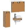 Ensemble d'armoire de salle de bain 4 pc Chêne artisanal 619054619054