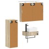 Ensemble d'armoire de salle de bain 4 pcs Chêne Sonoma 619055619055