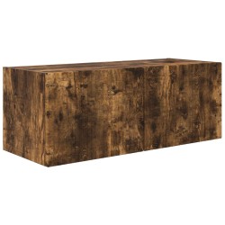 Ensemble de meuble TV mural 4 pcs Chêne fumé Bois d'ingénierie 619058619058