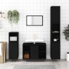 Armoire de salle de bain noir 80x33x60 cm bois d'ingénierie 619059619059