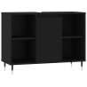 Armoire de salle de bain noir 80x33x60 cm bois d'ingénierie 619059619059