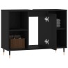 Armoire de salle de bain noir 80x33x60 cm bois d'ingénierie 619059619059