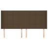Tête de lit avec oreilles Marron foncé 203x16x118/128 cm Tissu 619060619060