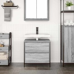 Meuble de salle de bain avec lavabo et tiroirs 60x34,5x60 cm 619061619061
