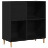 Meuble à vinyles Chêne noir 84,5 x 38 x 89 cm Bois d'ingénierie 619062619062