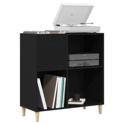 Meuble à vinyles Chêne noir 84,5 x 38 x 89 cm Bois d'ingénierie 619062619062