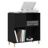 Meuble à vinyles Chêne noir 84,5 x 38 x 89 cm Bois d'ingénierie 619062619062