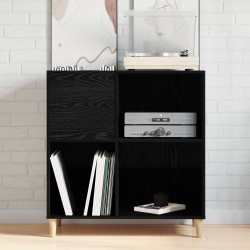 Meuble à vinyles Chêne noir 84,5 x 38 x 89 cm Bois d'ingénierie 619062619062