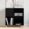 Meuble à vinyles Chêne noir 84,5 x 38 x 89 cm Bois d'ingénierie 619062619062