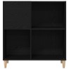 Meuble à vinyles Chêne noir 84,5 x 38 x 89 cm Bois d'ingénierie 619062619062