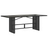 Ensemble à manger de jardin coussins 7pcs Noir Résine tressée 619065619065