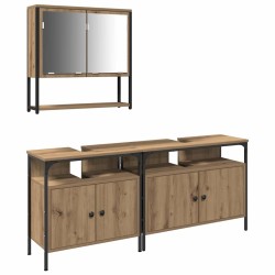 Ensemble de mobilier de salle de bain 3 pc Marron 619073619073