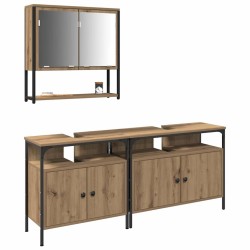 Ensemble de mobilier de salle de bain 3 pc Marron 619073619073