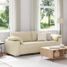 Sofa 3 places Crème 220 cm tissu 619078619078