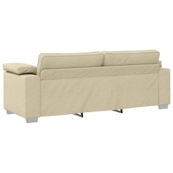 Sofa 3 places Crème 220 cm tissu 619078619078