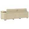 Sofa 3 places Crème 220 cm tissu 619078619078