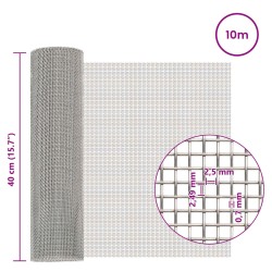 Écran en maille 40 x 1000 cm 8 Mesh Acier Inoxydable 201 619080619080