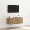 Meuble TV mural 80 x 35 x 31 cm Chêne artisanal 619086619086