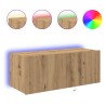 Meuble TV mural 80 x 35 x 31 cm Chêne artisanal 619086619086