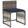 Ensemble à manger de jardin 7 pcs coussins gris résine tressée 619087619087