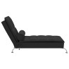 Chaise longue de massage avec traversin noir tissu 619088619088