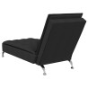 Chaise longue de massage avec traversin noir tissu 619088619088