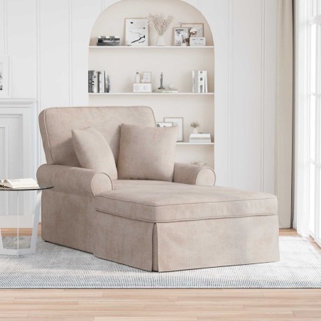 Chaise lounge avec jupe Beige 157 x 91 x 91 cm ARES 619089619089