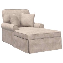 Chaise lounge avec jupe Beige 157 x 91 x 91 cm ARES 619089619089