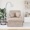Chaise lounge avec jupe Beige 157 x 91 x 91 cm ARES 619089619089