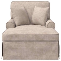 Chaise lounge avec jupe Beige 157 x 91 x 91 cm ARES 619089619089