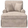 Chaise lounge avec jupe Beige 157 x 91 x 91 cm ARES 619089619089