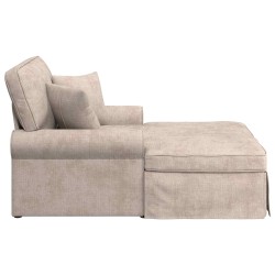 Chaise lounge avec jupe Beige 157 x 91 x 91 cm ARES 619089619089