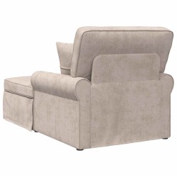 Chaise lounge avec jupe Beige 157 x 91 x 91 cm ARES 619089619089