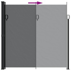 Auvent latéral rétractable noir 200x500 cm 619099619099