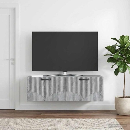 Meuble TV mural Sonoma gris 98 x 31 x 30 cm Bois d'ingénierie 619101619101