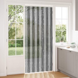Rideau anti-insectes en chenille Gris et Noir 100 x 230 cm 619102619102