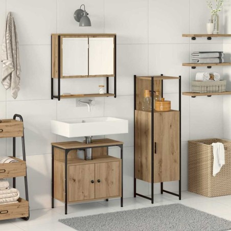 Ensemble de mobilier de salle de bain 3 pc Marron 619104619104