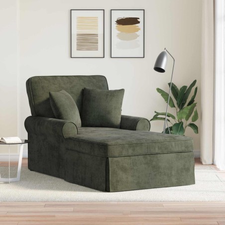 Chaise lounge avec jupe avec coussin Vert 157 x 91 x 91 cm ARES 619106619106
