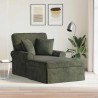 Chaise lounge avec jupe avec coussin Vert 157 x 91 x 91 cm ARES 619106619106