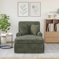 Chaise lounge avec jupe avec coussin Vert 157 x 91 x 91 cm ARES 619106619106