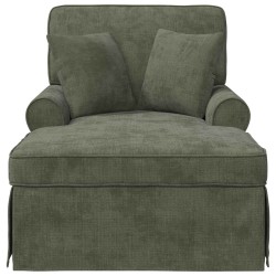 Chaise lounge avec jupe avec coussin Vert 157 x 91 x 91 cm ARES 619106619106